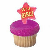 12 IT'S A GIRL! Cupcake Picks - Baby Shower