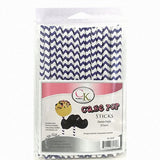 Cake Pop Sticks 6 in Purple Chevron or Straws