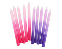 Pink & Purple Ombre Candles 12 count 4" Birthday Party Celebration - Birthday Candle Princess