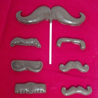 Mustache Sucker Assortment Hard Candy Mold -  Ice Tray Soap Making Plaster Crafting Concrete Crafts