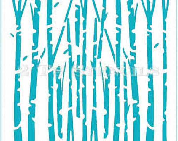 Birch Tree - 2 T's Stencils - Cookies Royal Icing Airbrush Cookie Decorating Cakes Etc