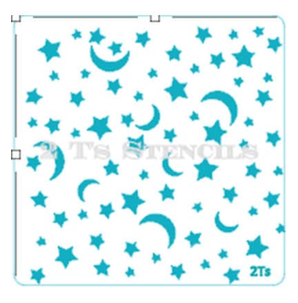 Moons and Stars Stencil