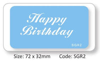 Happy Birthday Stencil 3.4" x 1.5" JEM
