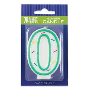 Number 0 Birthday Candle - 3" Candle #0 number zero