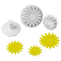 3 Piece Set PME Veined Sunflower Gerbera & Daisy - Fondant Gumpaste Clay Crafts