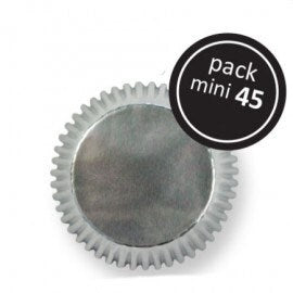 45 Mini Silver Metallic Cupcake Liners - PME