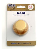 Cupcake Liners GOLD METALLIC 45 Mini - PME