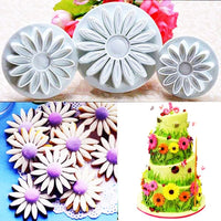 3 Piece Set PME Veined Sunflower Gerbera & Daisy - Fondant Gumpaste Clay Crafts