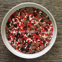 Atlanta Falcons Football Red Black & White Mix Sprinkles 2-6 oz - Cake Decorating Cookies Cupcakes Super Bowl LI 51st Game