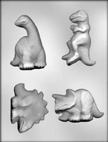 Dinosaur 3.5" Chocolate Mold - Ice Tray Soap Making Plaster Crafting Concrete Crafts