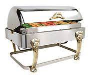 Rental CHAFFER Rectangle 8qt Chrome & Gold (2)