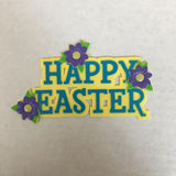“Happy Easter” Floral Cake Topper