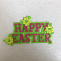 “Happy Easter” Floral Cake Topper