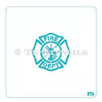 Maltese Cross Small Fire Department - 2 T's Stencils - Cookies Royal Icing Airbrush Cookie Decorating Cakes Etc