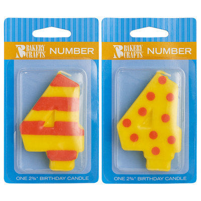 Number "4" Birthday Candle 
