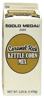CARAMEL Rich Kettle PopCorn Mix 3.25lb Carton Gold Medal