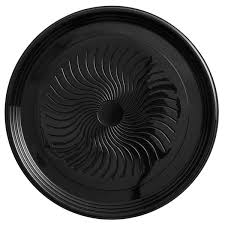 Tray Round Plastic 18” Black