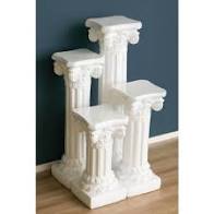Rental COLUMN 30" White Squar Base (6) Round Base (1)