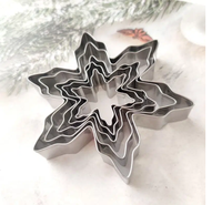 SNOWFLAKE 5 pc COOKIE CUTTER Set 1.75" - 4.25"