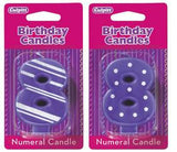 Number "8" Birthday Candle Dotted