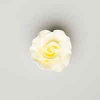 Formal Rose Yellow Flower 1.5" - Set of 4 Gumpaste No Wire