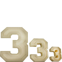 Collegiate Number #3 Chocolate Mold 90-14313 -  Soap Concrete Plaster Crafts 21 16 Birthday