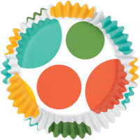YELLOW/BLUE/ORANGE/GREEN DOTS COLORCUPS BAKING CUPS