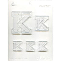 Collegiate Letter K Chocolate Mold 90-14330 - FREE USA SHIPPING Soap Concrete Plaster Crafts 70th Birthday