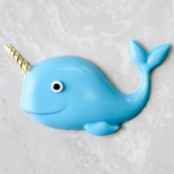 Narwhal 4" Chocolate Mold 3 Cavity FREE CUSA SHIPPING Chocolate Soap Concrete Plaster Crafts