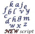 FMM Script Lowercase 1.5cm  Alphabet Set - 2 Piece Set Tappit Letters