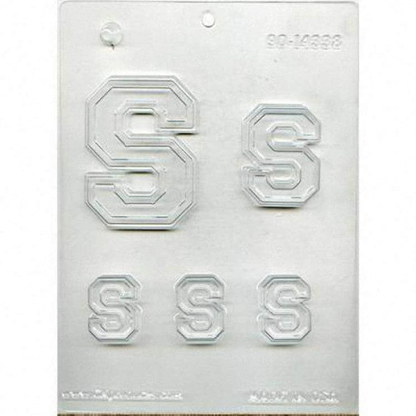 Collegiate Letter S n Chocolate Mold 90-14333 - FREE USA SHIPPING - Soap Concrete Plaster Crafts