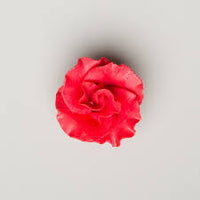 Formal Rose Red Flower - 1.5" Set of 4 - Gumpaste