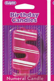 Number "5" Birthday Candle  (2 Colors / 3 Designs)