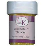 Yellow Edible Glitter Flakes 1/4 oz Jar - 7.08 g Sprinkles