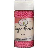 3-4 mm Pink Sugar Pearls 4 oz Jar - 113.4 g Sprinkles Beads