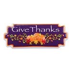 Give Thanks Pop Top - Cake Plaque Pick Topper Thanksgiving
