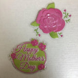 Happy Mother's Day Cake Lay on 5.5" Set POP TOP - Cake Plaque Pick Topper
