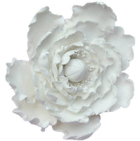 4" White Gumpaste Peony Flower