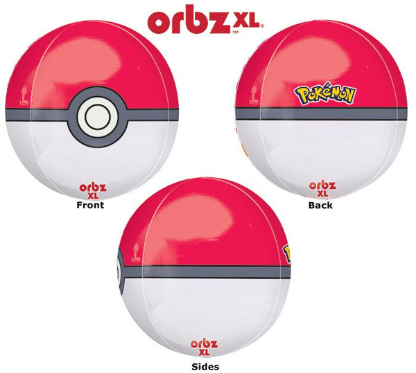 16" Pokeball Orbz Pokemon Balloon - Gameboy Pokemon Go SuperShape XL