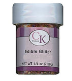 White Edible Glitter Flakes 1/4 oz Jar - 7.08 g Sprinkles