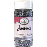 Pearlized Silver Jimmies 3.2 oz Jar - 90.7 g Gunmetal Metallic