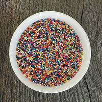 Non-Pareils Rainbow 2 oz 4 oz 6 oz , Gluten Free Cupcake Ice Cream Sprinkles Round Cake Decorating Carnival nonpareils