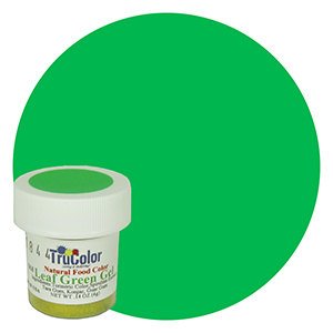 NEW BIGGER BOTTLE Leaf Green TruColor Natural Food Color Powder 0.21 oz (6 grams) - Kosher All Natural Food Coloring Tru Color