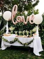 GIANT 30" love Balloon (INCLUDES HANDPUMP) - Rose Gold Blush, Pink Bridal Shower