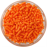 Jimmies Orange Sprinkles 2 oz 4 oz 6 oz  Cake Decorating Cookies Cupcakes Bright Rainbow