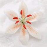Stargazer Lily Orange Flower 3.5" Gumpaste - SET OF 3