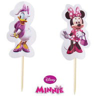 24 Minnie Mouse & Daisy Duck Cupcake Fun Pix - 3&quot; Disney Mickey Mouse Clubhouse Donald Goofy Pluto