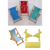 JEM 3 PC Deck Chair Cutter - Fondant Gumpaste Clay Crafts