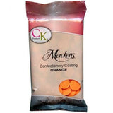 Orange 16 oz Merckens Confectionery Coating - Chocolate Melts 16 ounce bag 1 lb pound bag Disks