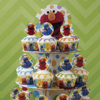 12 Sesame Street Cupcake Fun Pix - 3&quot; Elmo & Cookie Monster
